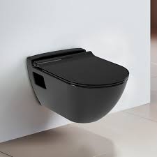 SEREL smart black  wall hang toilet+seat cover